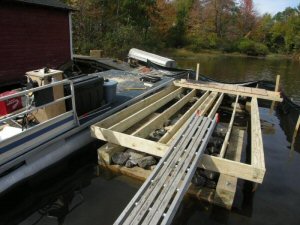 boathouse renovation, floor work