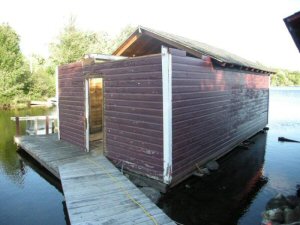 boathouse renovation, roof removal