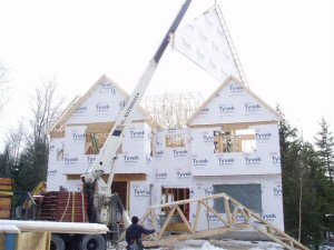 Trusses installed
