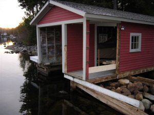 boathouse renovation, Lake Sunapee, NH