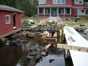 Renovation of existing boathouse, Lake Sunapee, NH